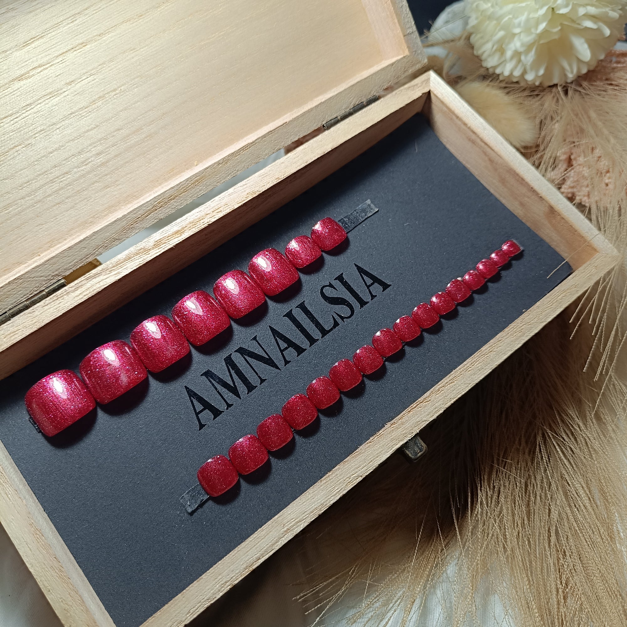 Rouge pailleté - Pied