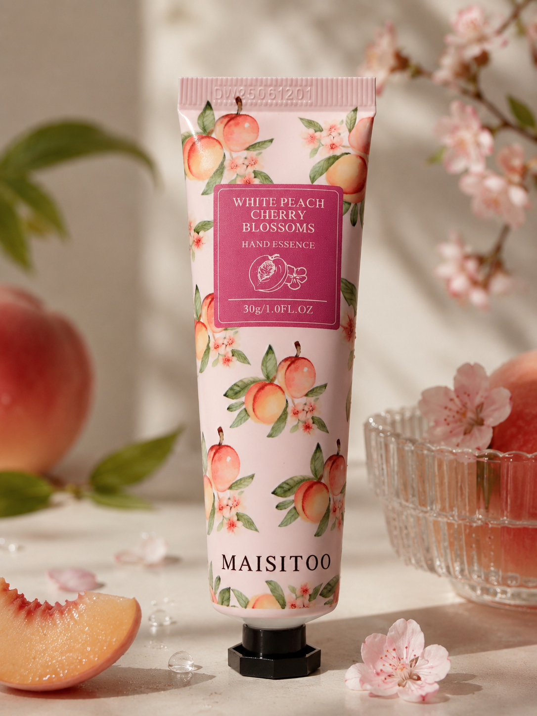 Crème main : PÊCHE BLANCHE ET FLEUR DE CERISIER